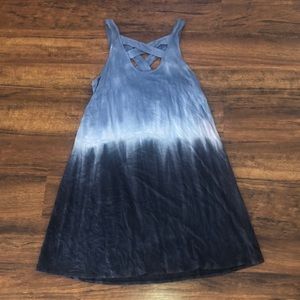Blue tye dye T-shirt dress
